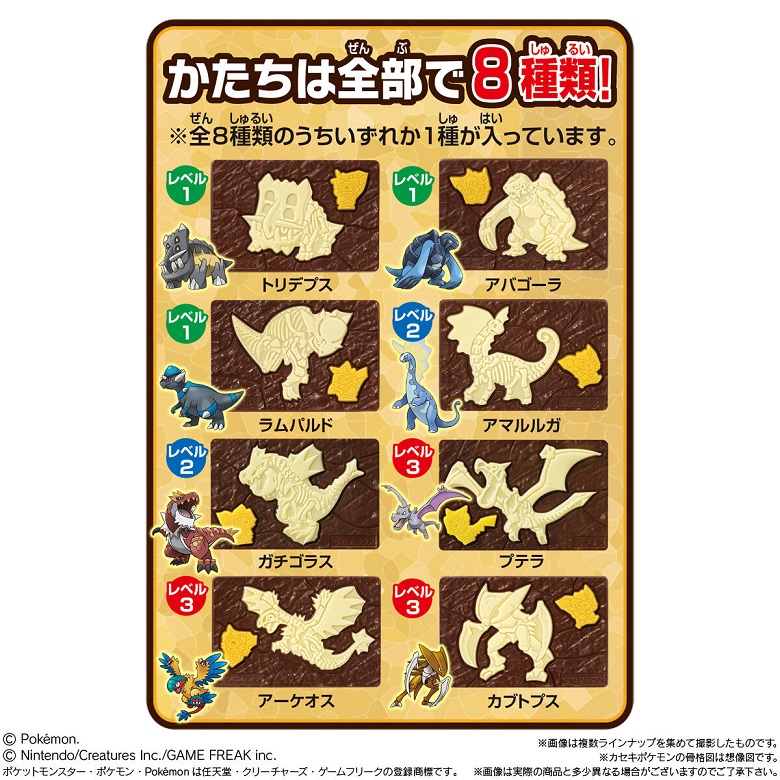 キャラパキ　ポケモン発掘チョコ(種類)